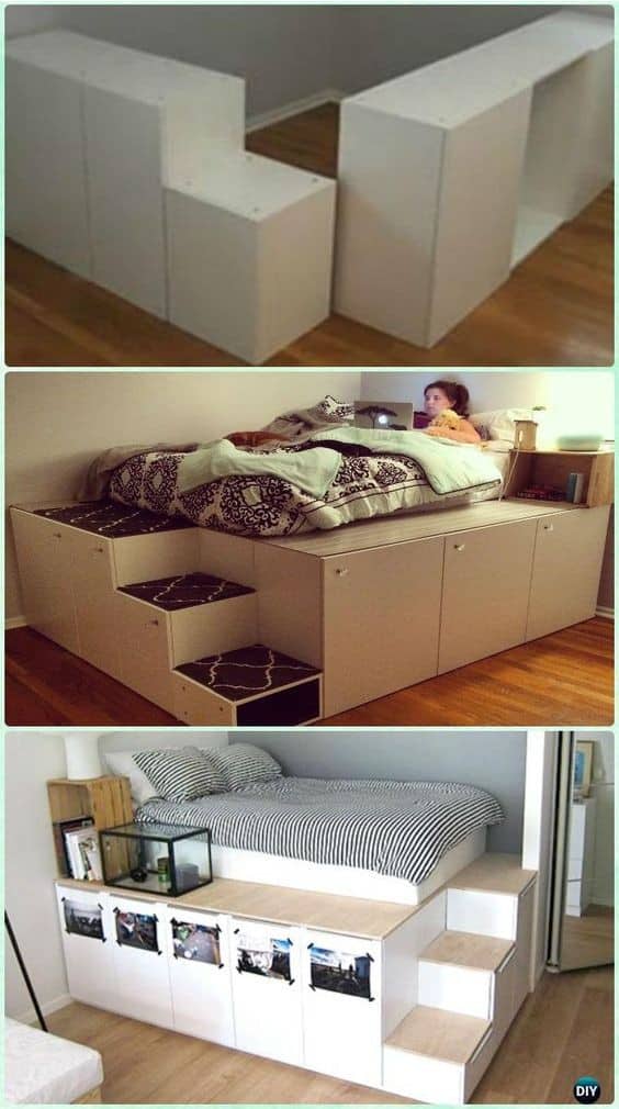 DIY Ikea Kitchen Cabinet Bed