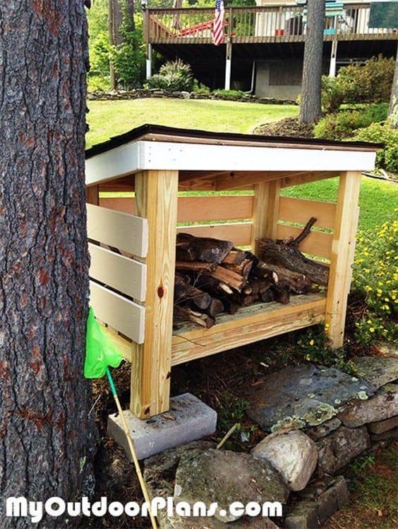 DIY Backyard Firewood Shed