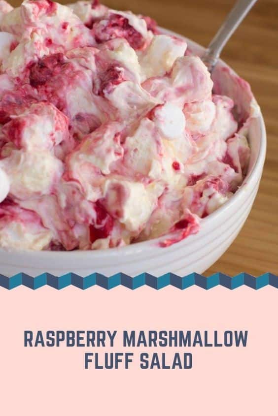 Raspberry Marshmallow Fluff Salad