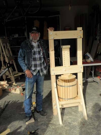 Car Jack Powered Cider Press