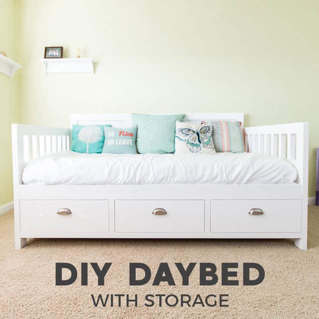 DIY Daybed with Storage Drawers