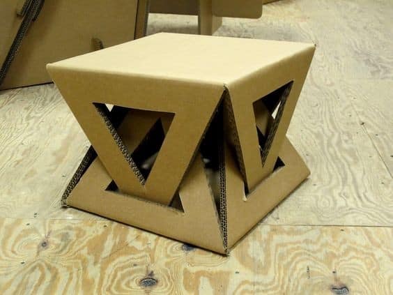 Cardboard Ottoman