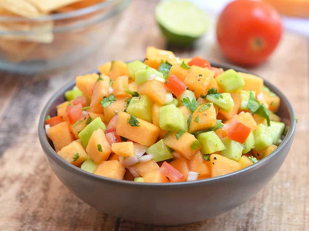 Cantaloupe Cucumber Salsa