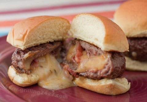 Bacon Cheddar Stuffed Burgers