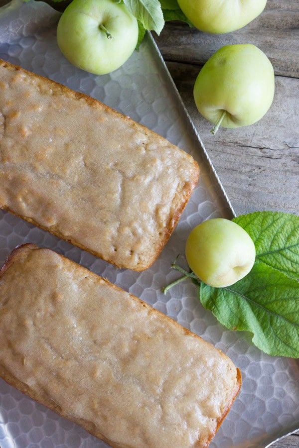 Glazed Apple Cinnamon Oatmeal Bread