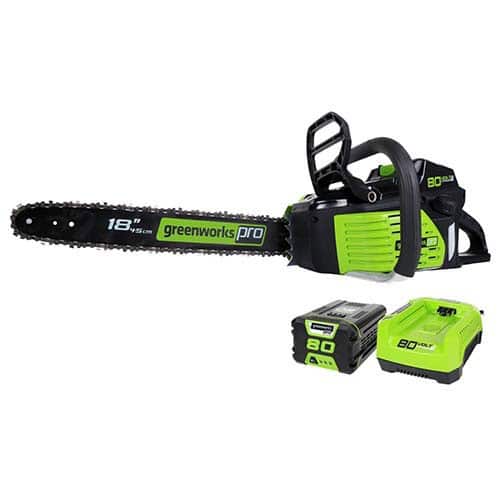 GreenWorks Pro GCS80420 80V 2Ah Lithium-ion Battery 18-inch Chainsaw