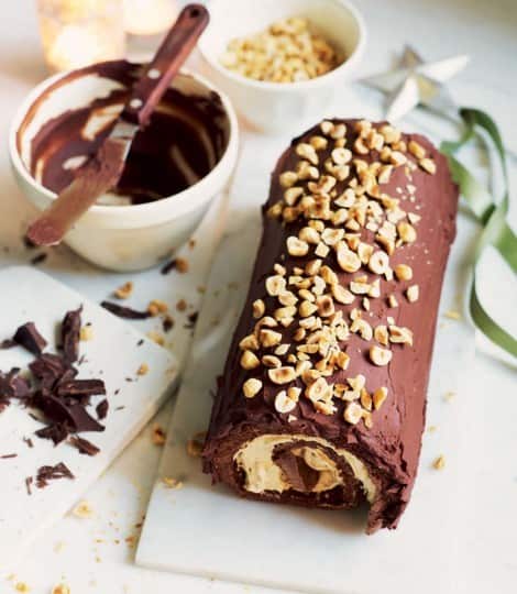 Salted Caramel Yule Log