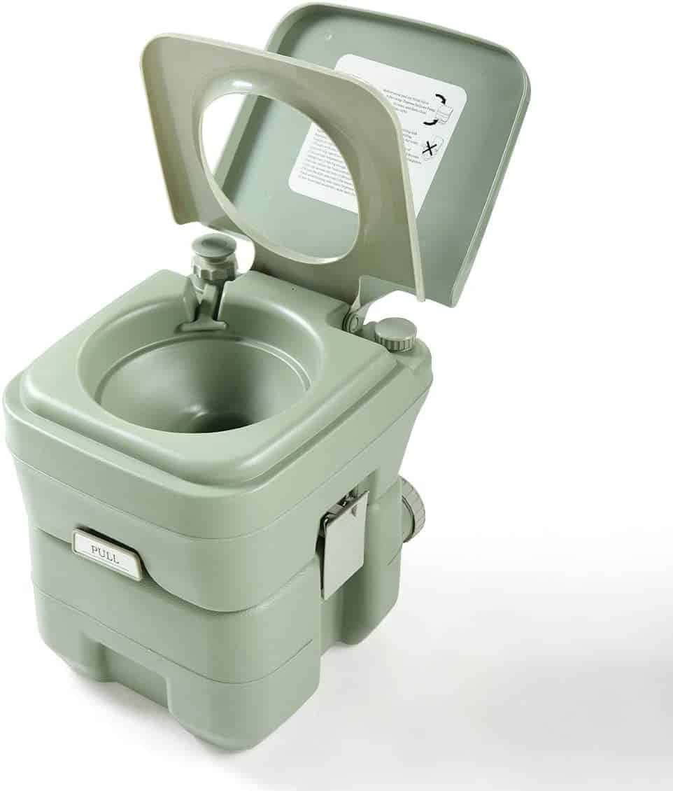 JAXPETY Outdoor Flush Travel Camping Portable Toilet