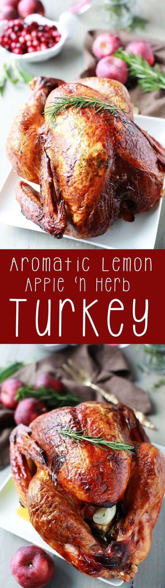 Aromatic Lemon Apple and Herb Turkey