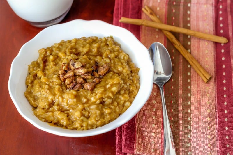 Slow Cooker Pumpkin Steel Cut Oats