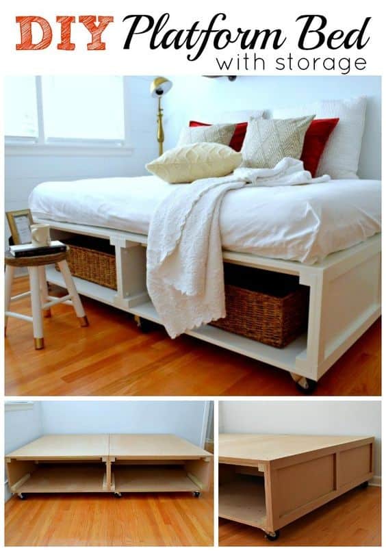 Platform Bed with Added Storage