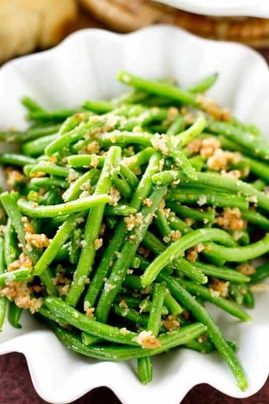 Italian Green Beans with Parmesan and Bread Crumbs