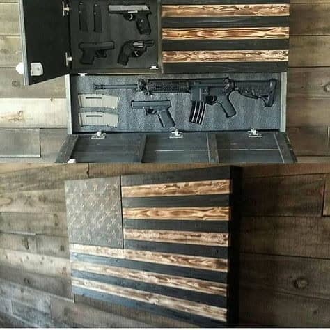 American Flag Gun Storage