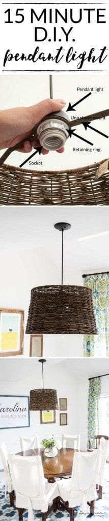 The Wicker Shade Pendant Light