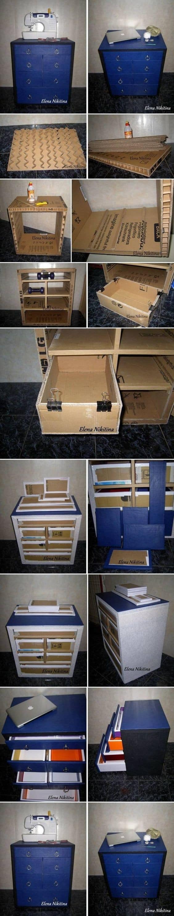 Cardboard Chest and Drawers