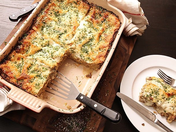 Creamy Brussels Sprouts Lasagna