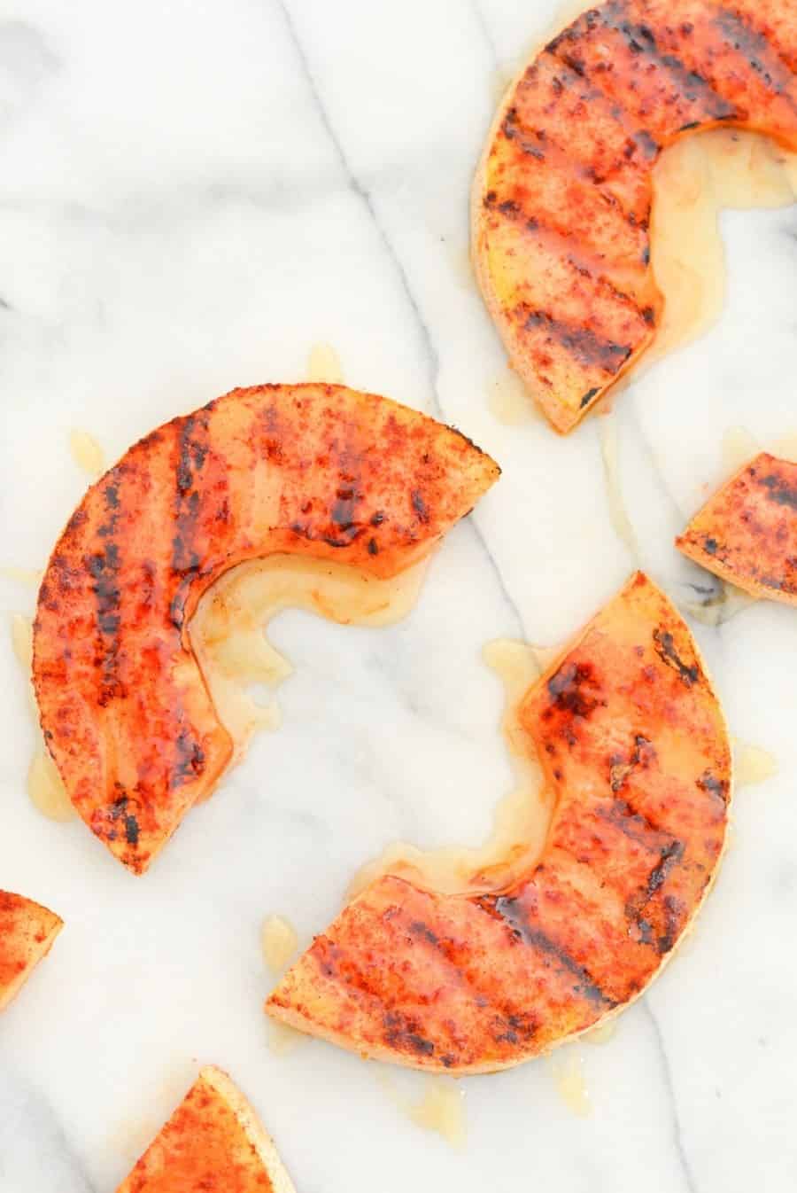 Sweet and Spicy Grilled Cantaloupe