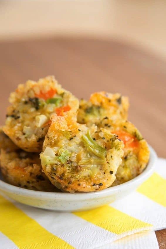 Cheesy Vegetable Quinoa Bites