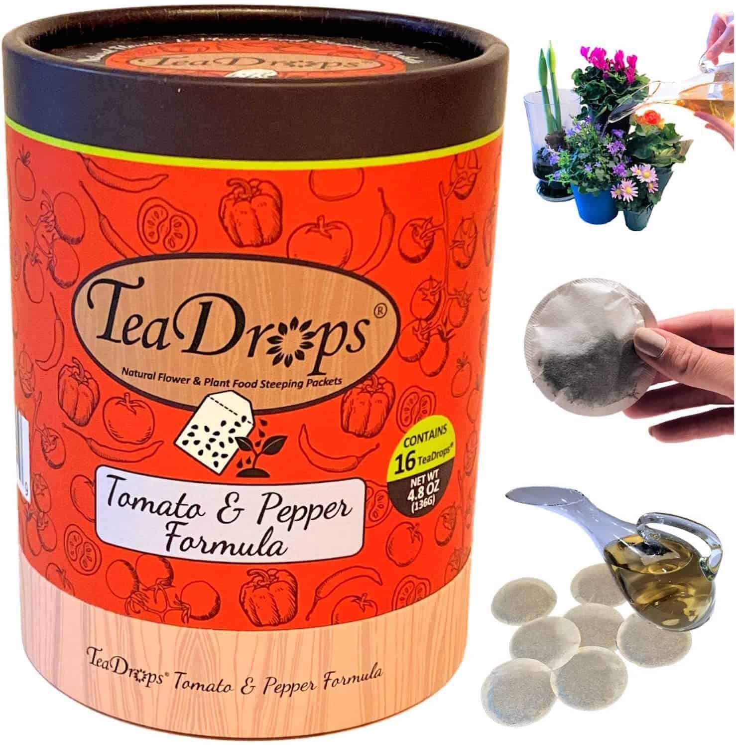 Earthworm Technologies TeaDrops Premium Tomato+Pepper+Eggplant Fertilizer