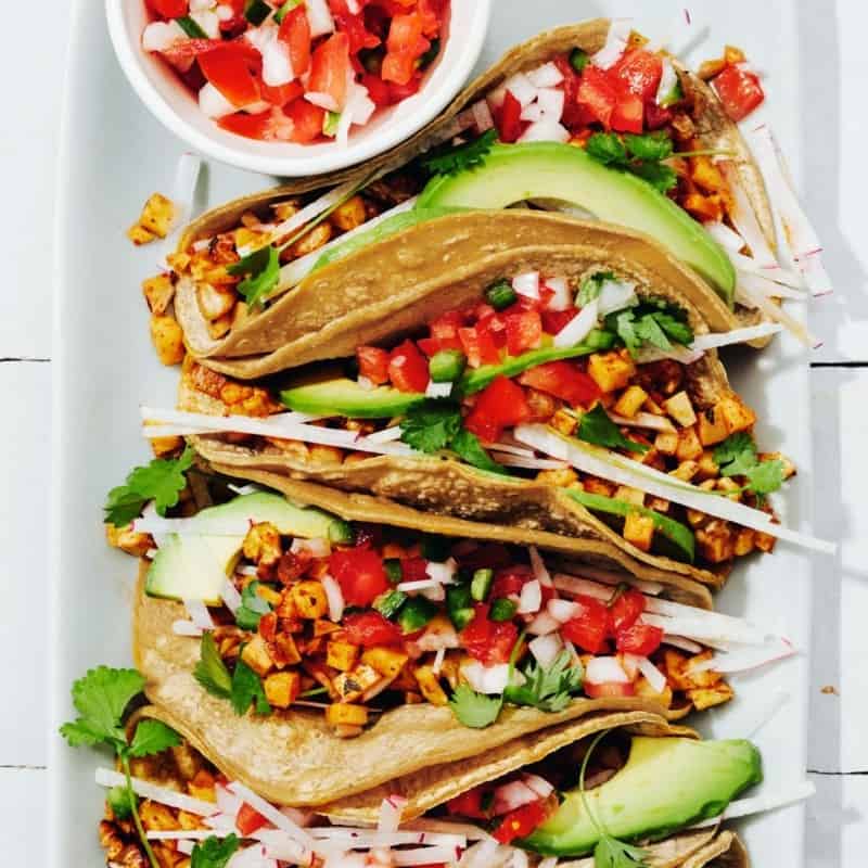 Celeriac and Walnut Tacos