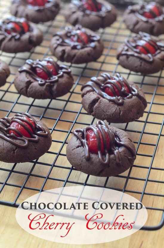 Chocolate Covered Cherry Cookies