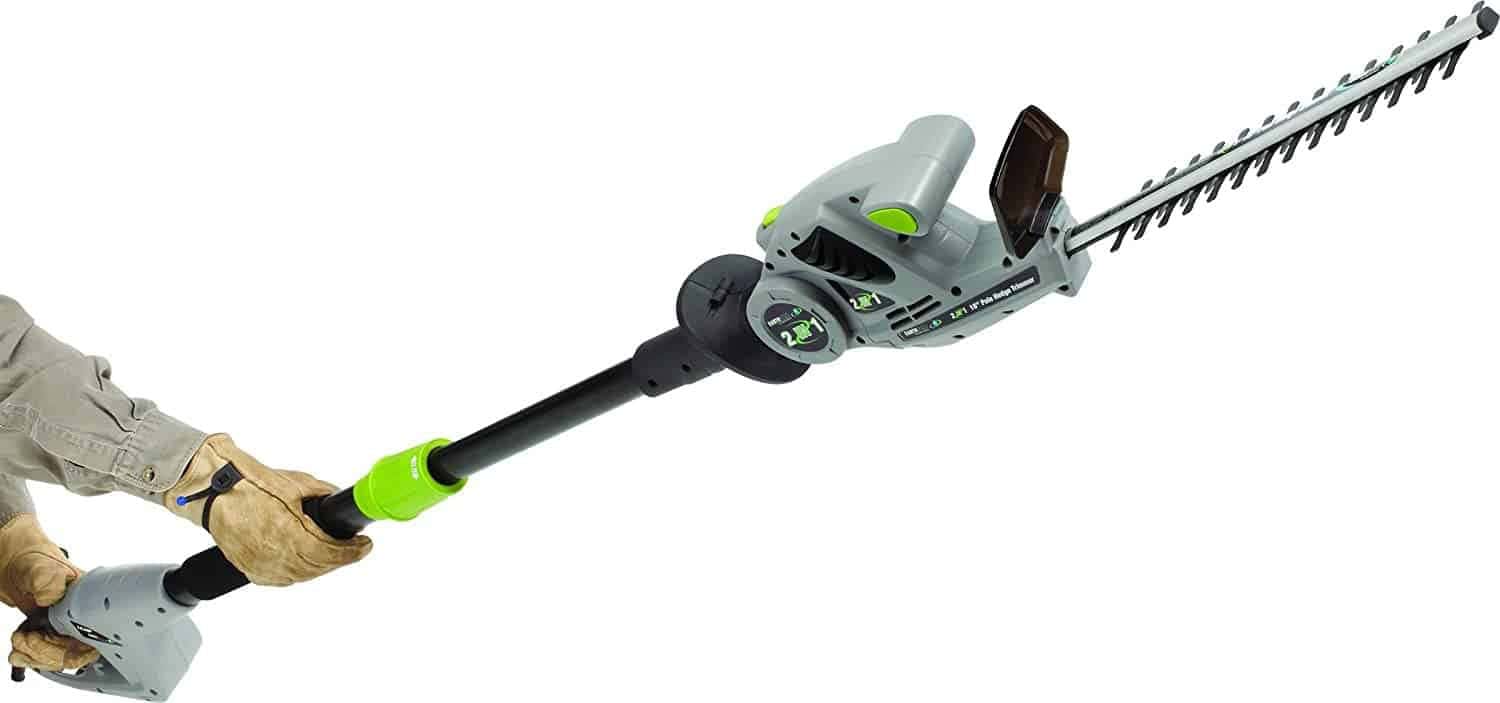 Earthwise CVPH41018 Corded Electric 2-in-1 Pole/Handheld Hedge Trimmer