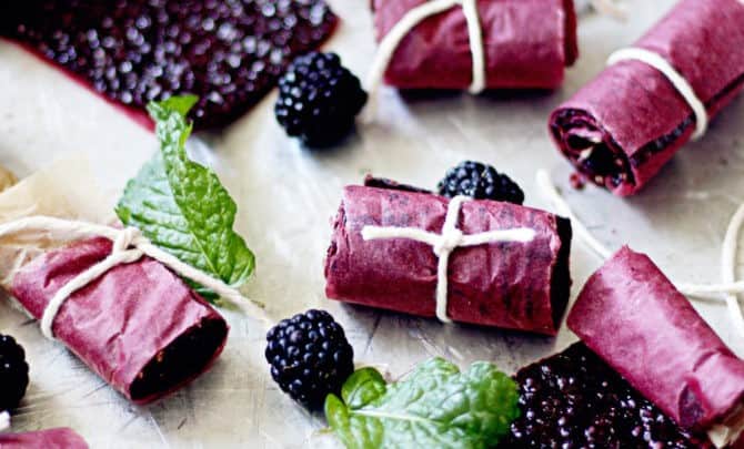 Blackberry Mint Lime Fruit Leather