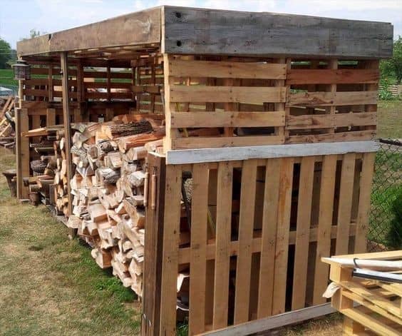 Pallet Firewood Shed