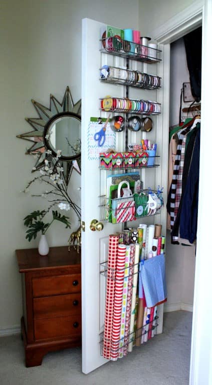 Use handy hanging storage on the backs of doors