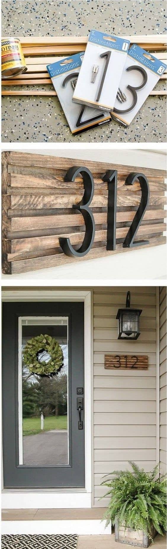 Modern House Number Sign