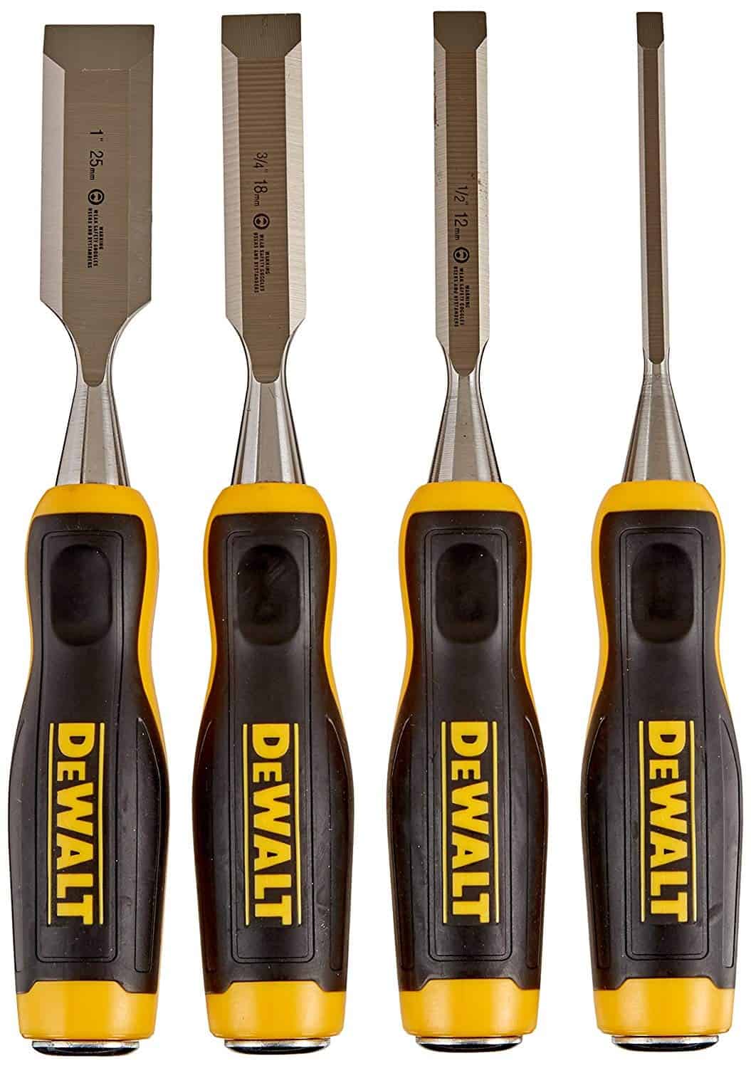 DEWALT DWHT16063 Short Blade Chisel 4-Piece Chisel Set