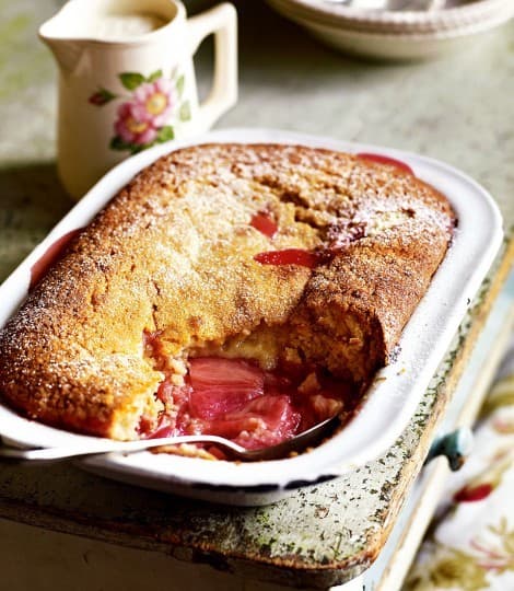 Rhubarb and Vanilla Sponge Pudding