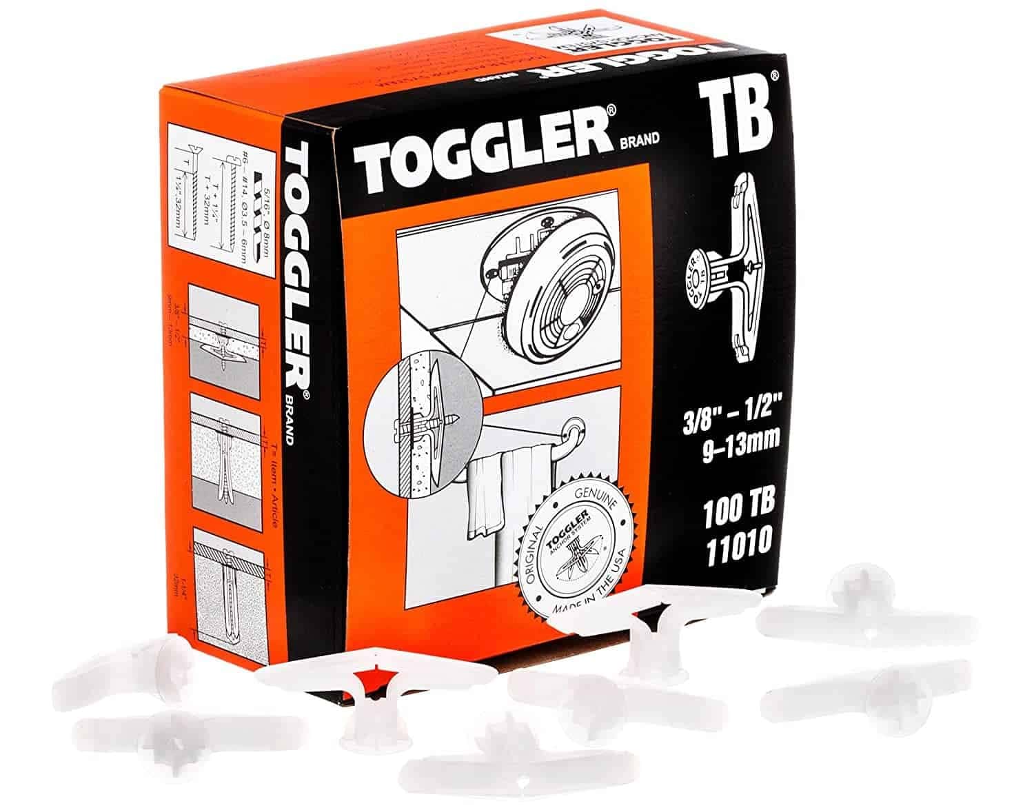 TOGGLER Toggle Bolt Hollow-Door Drywall Anchors