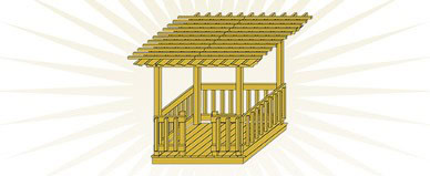 Lean-to Gazebo