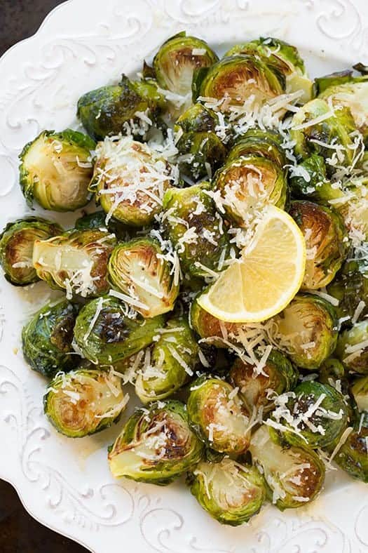 Garlic Lemon and Parmesan Brussels Sprouts