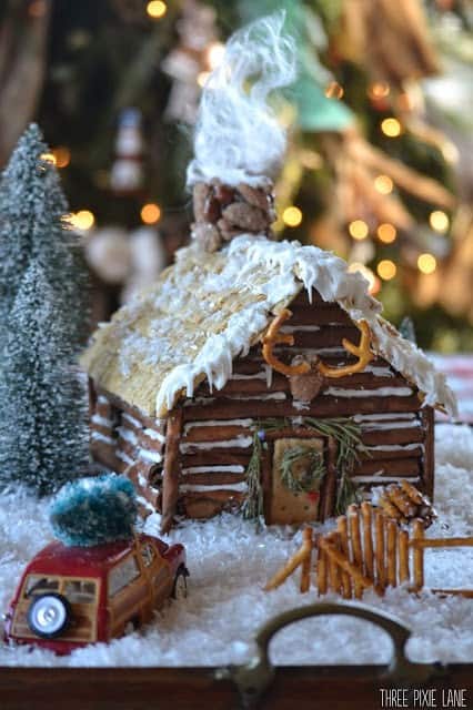 Gingerbread Log Cabin