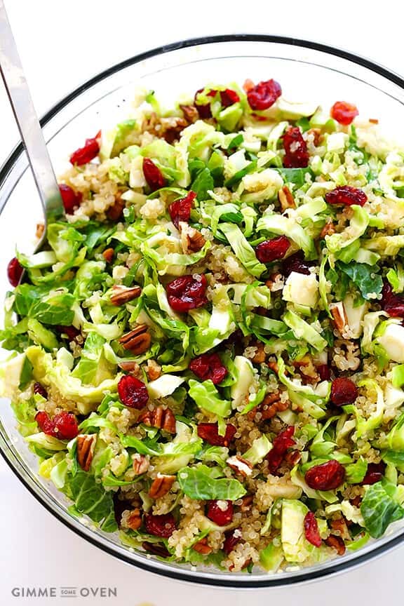 Brussel Sprouts, Cranberry, and Quinoa Salad