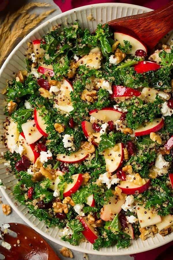 Autumn Kale, Apple, and Quinoa Salad