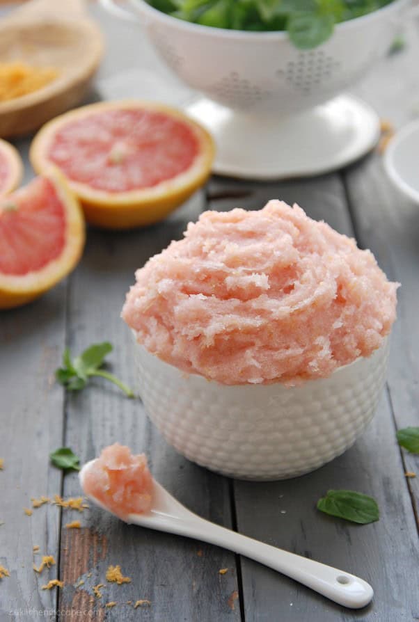 Whipped Grapefruit Mint Sugar Scrub