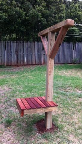 Clothesline with a Bench