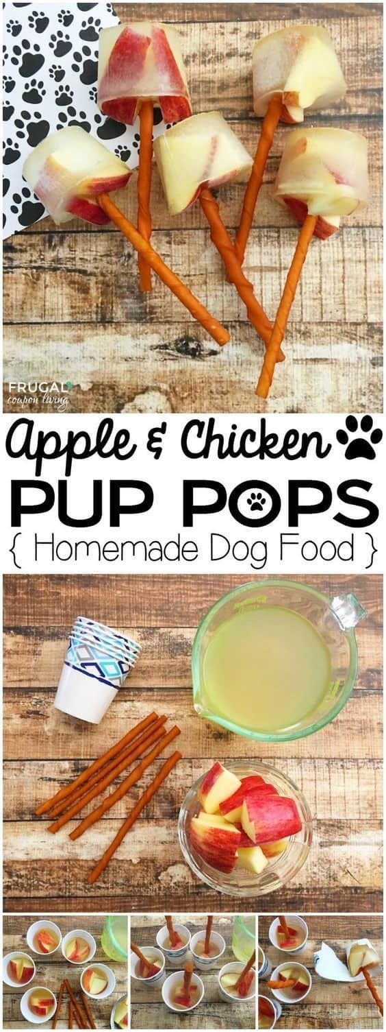 Apple and Chicken Pup Pops