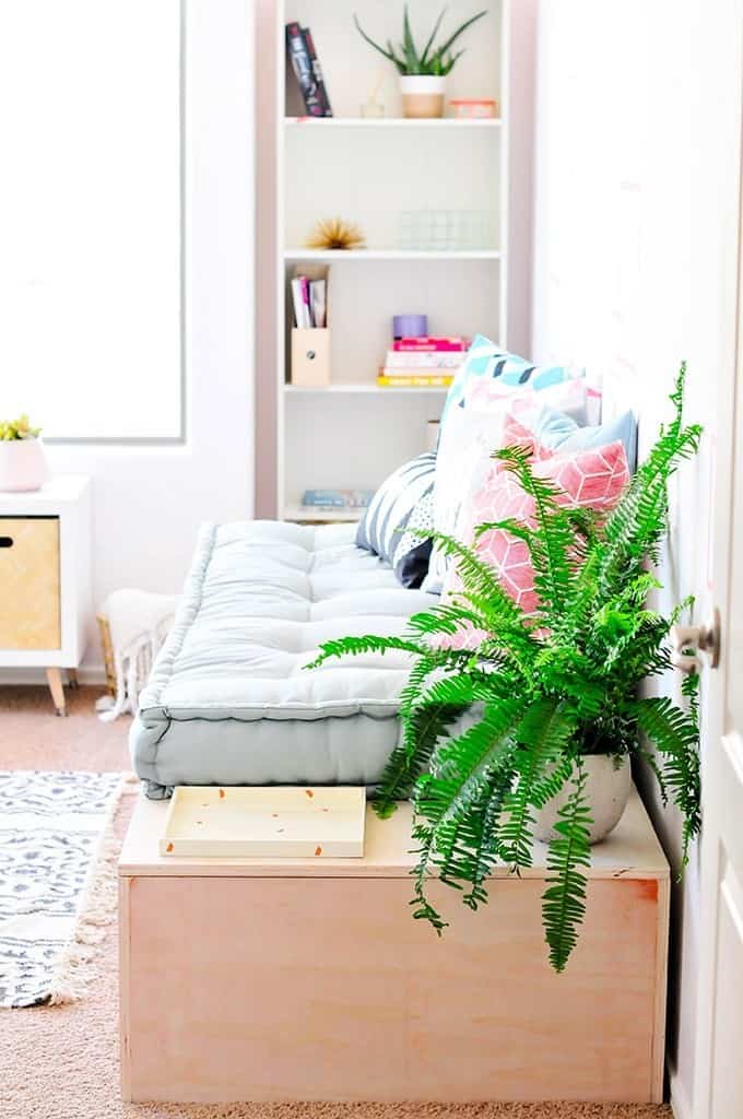 DIY Minimalist Daybed with Storage