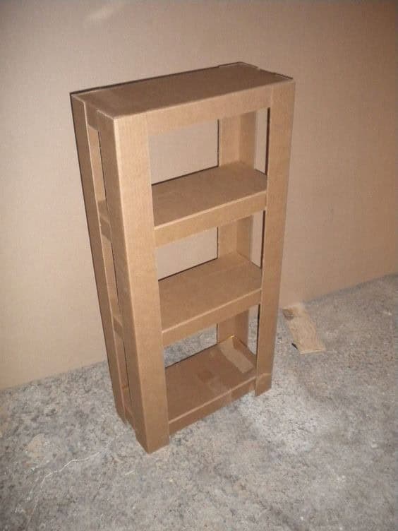 Easy Cardboard Shelves