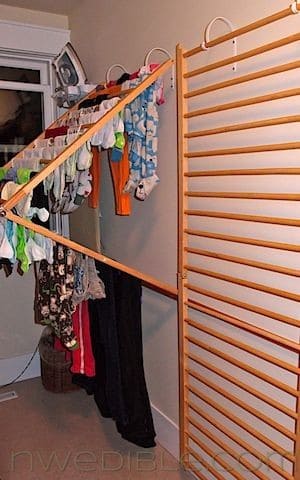 DIY Wall Mounted Drying Rack