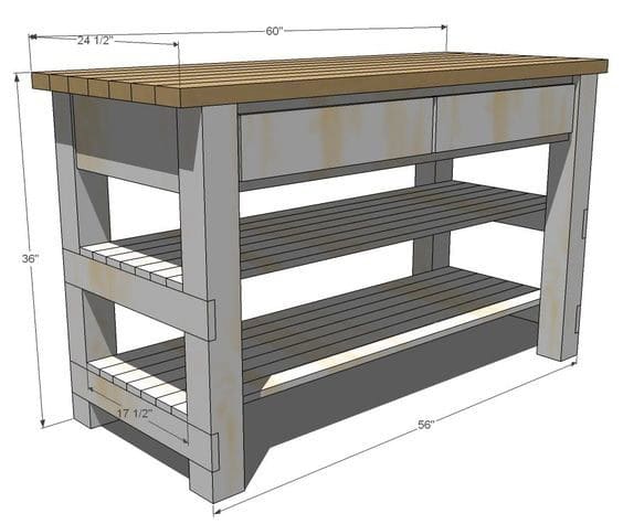 Farmhouse Style Work Island