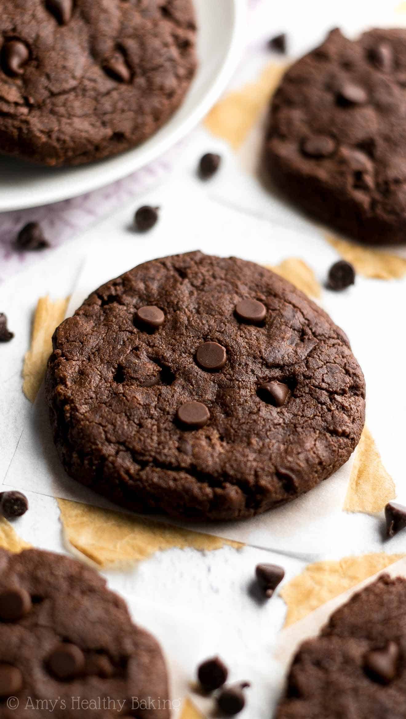 Fudgy Triple Chocolate Cookies