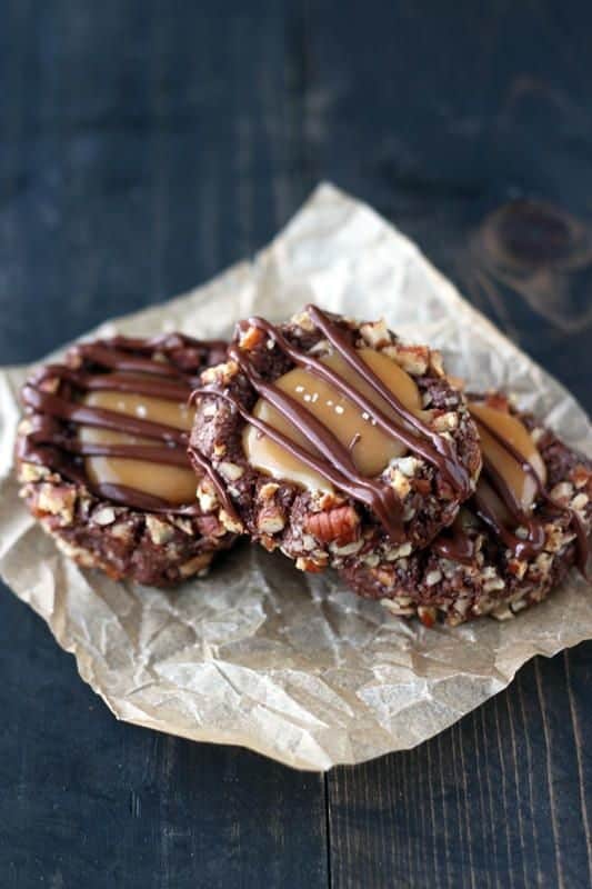 Turtle Thumbprint Cookies