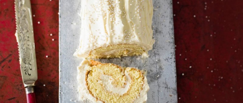 White Chocolate and Baileys Yule Log