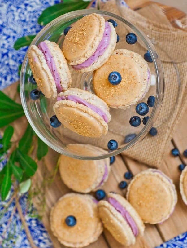 Blueberry Cheesecake Macarons