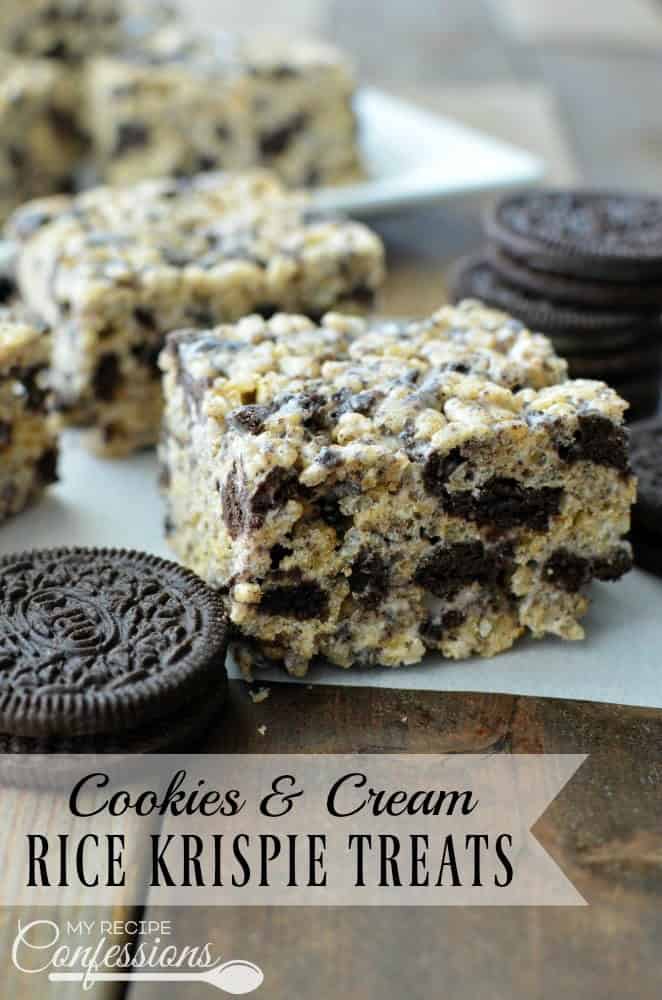 Cookies and Cream Rice Krispie Treats